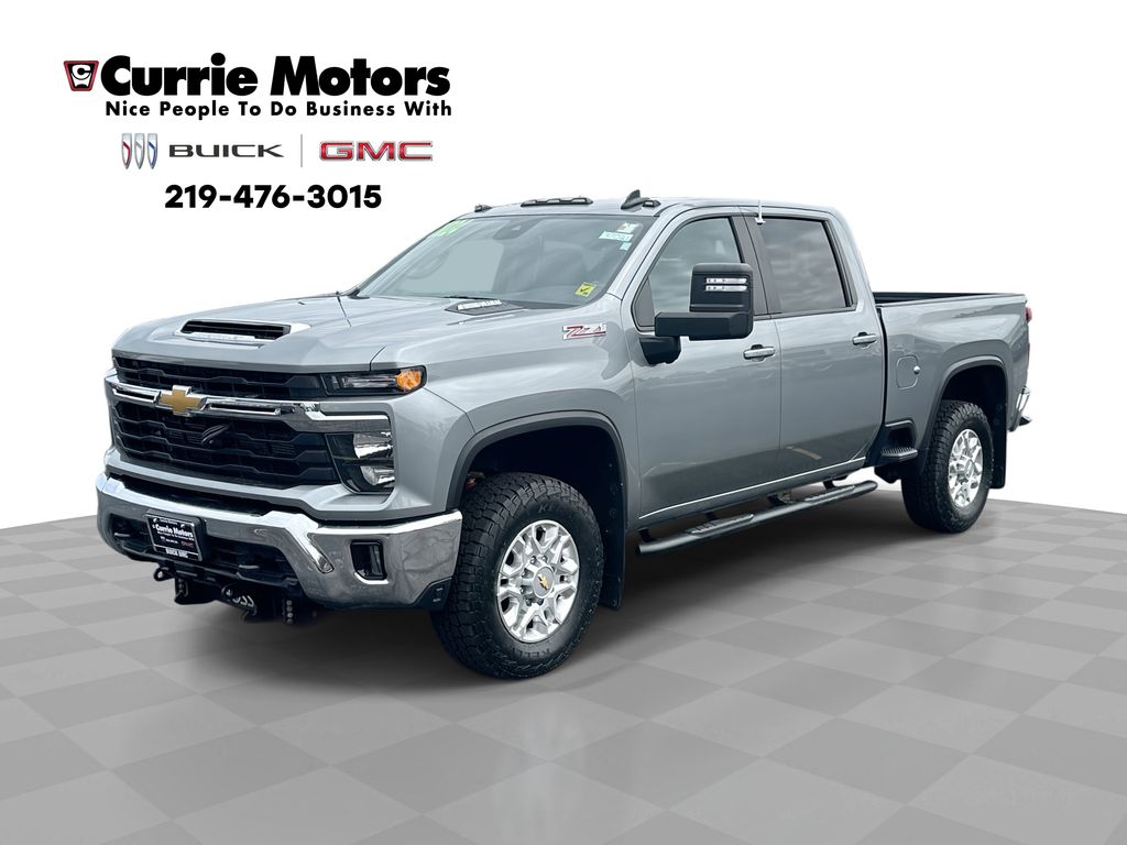 Sterling Gray Metallic 2024 Chevrolet Silverado 3500HD LT Crew Cab 4WD Pickup Truck Four-Wheel Drive Automatic