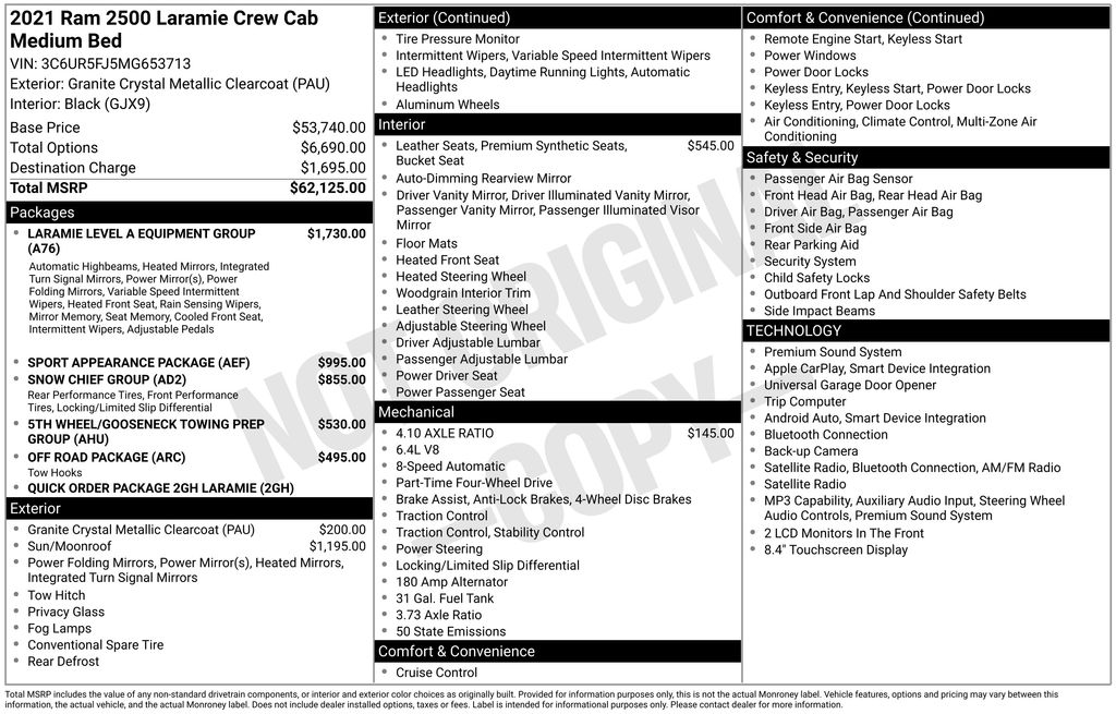 Used 2021 Ram 2500 Truck