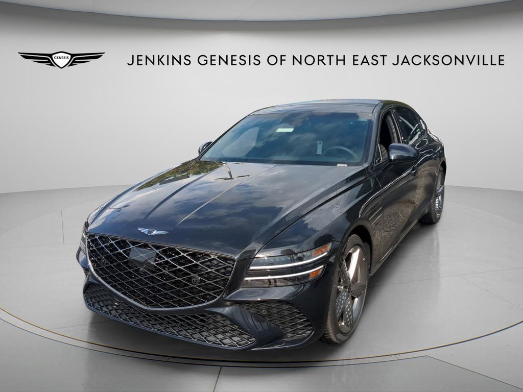 Vik Black 2025 Genesis G80 2.5T Sport Prestige AWD Sedan All-Wheel Drive 8-Speed Automatic