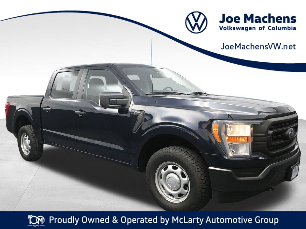 Blue Metallic 2021 Ford F-150 Pickup Truck Four-Wheel Drive Automatic
