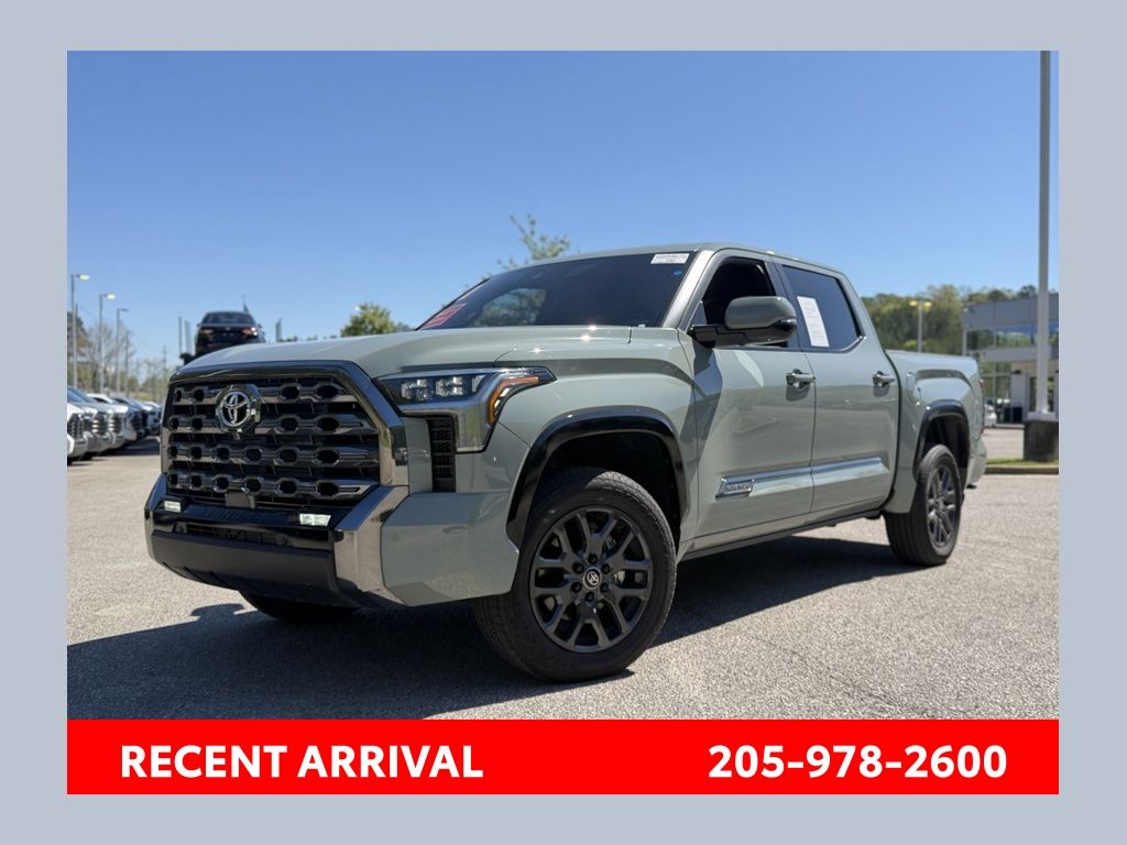 Lunar Rock 2025 Toyota Tundra Platinum CrewMax Cab 4WD Pickup Truck Four-Wheel Drive Automatic