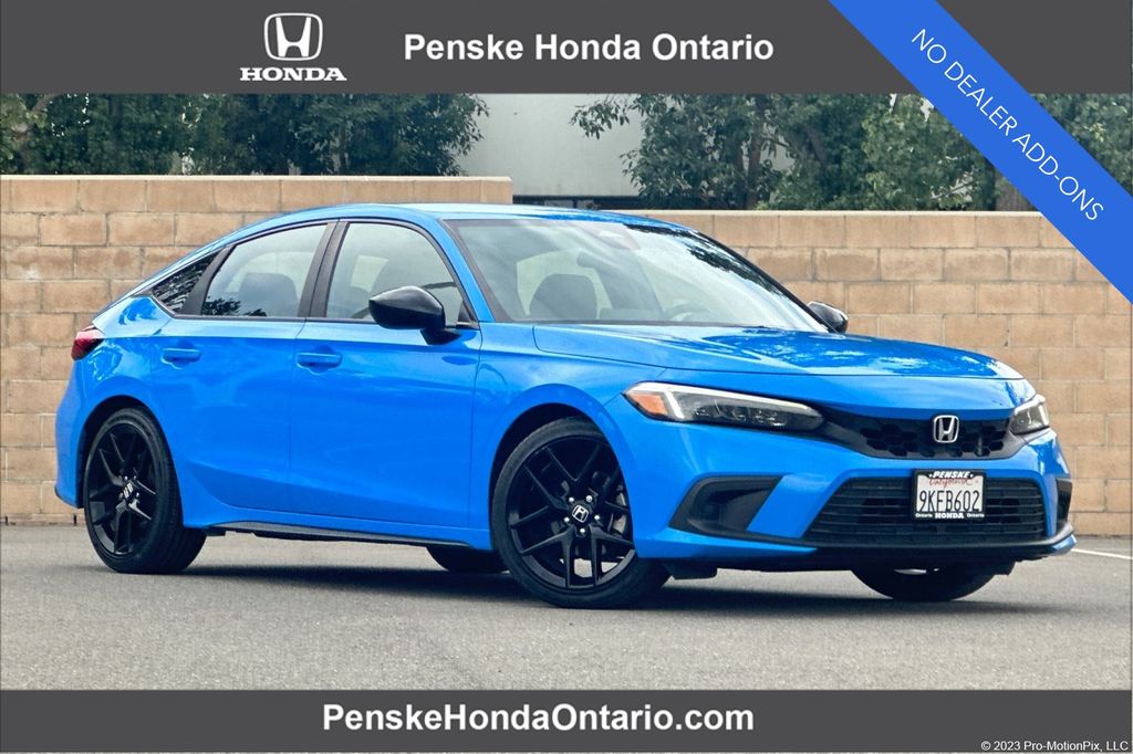 Boost Blue Pearl 2024 Honda Civic Hatchback Hatchback Front-Wheel Drive Continuously Variable Transmission