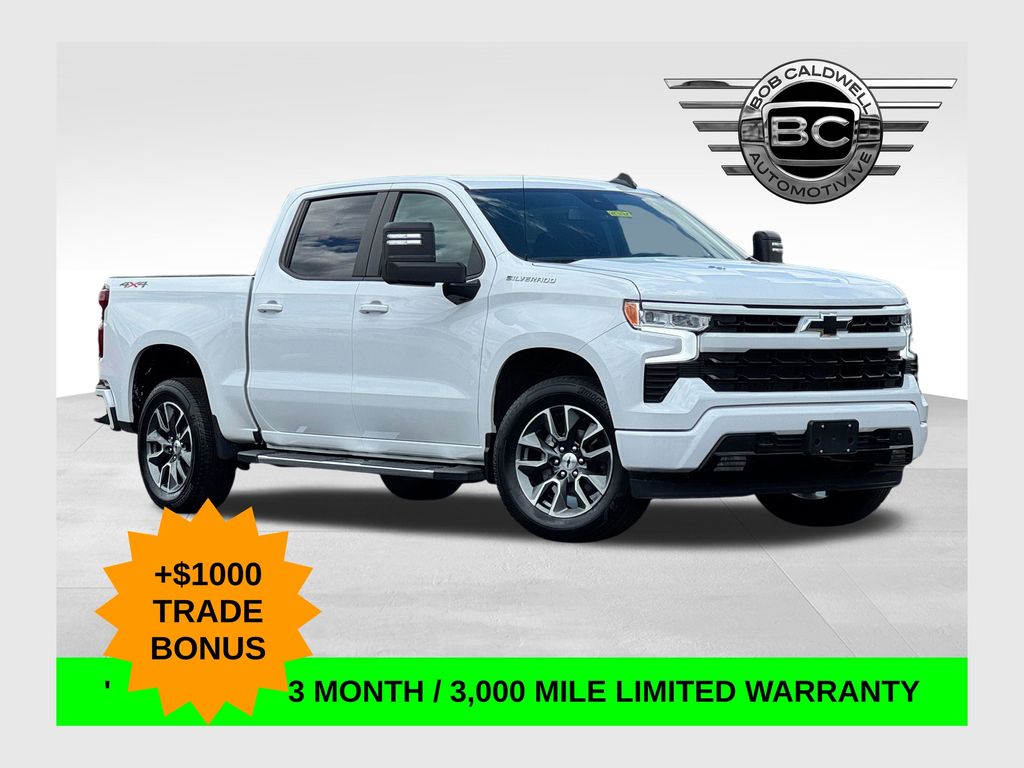 White 2024 Chevrolet Silverado 1500 Pickup Truck Four-Wheel Drive Automatic