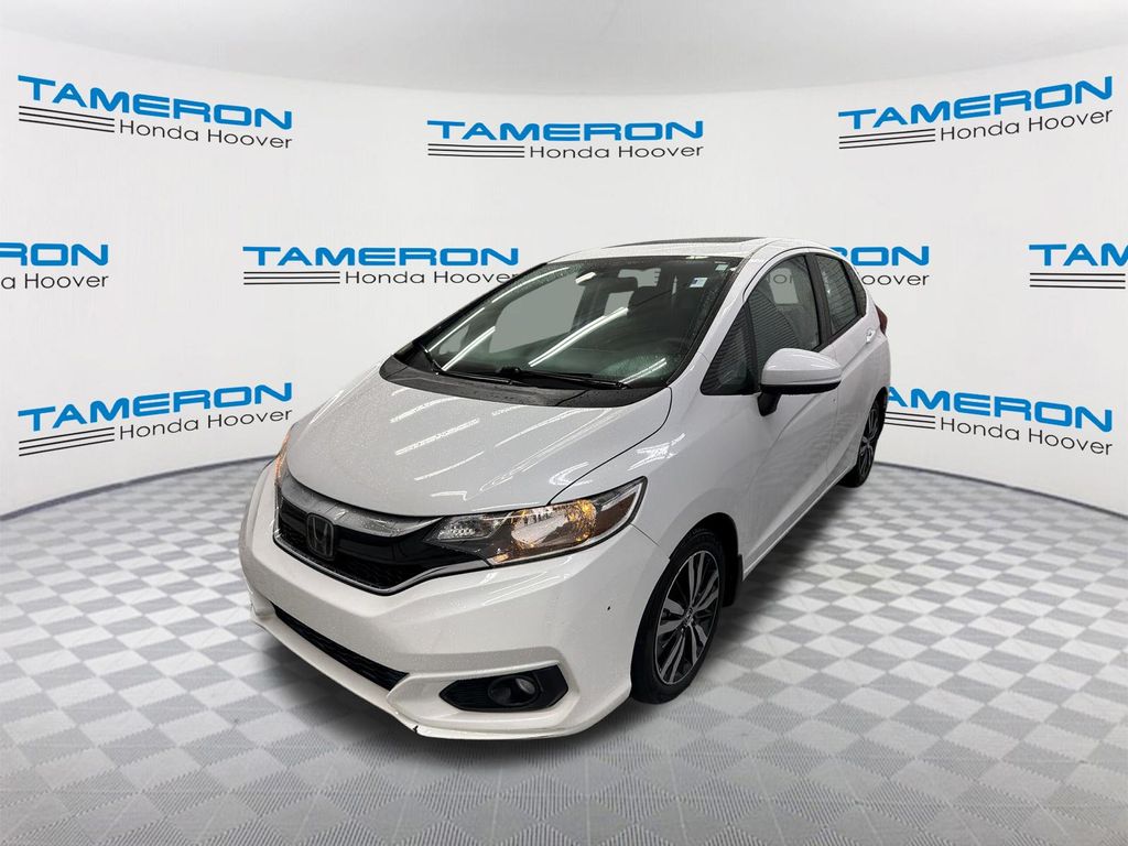 Platinum White Pearl 2019 Honda Fit Hatchback Front-Wheel Drive Continuously Variable Transmission