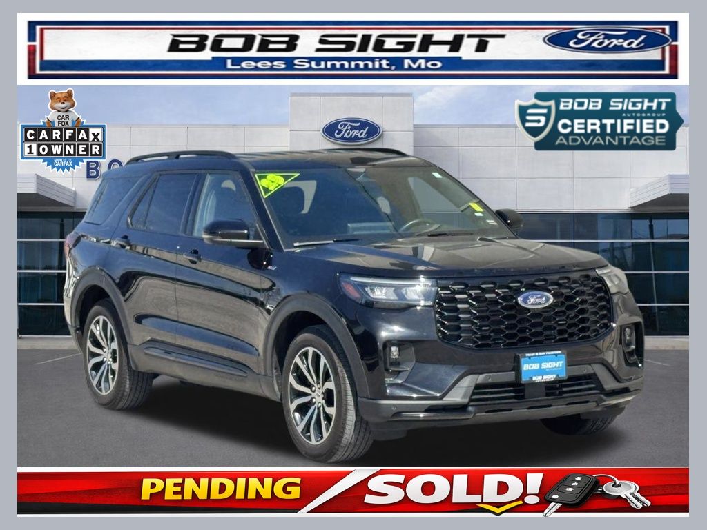 Agate Black Metallic 2025 Ford Explorer ST-Line AWD SUV / Crossover All-Wheel Drive Automatic