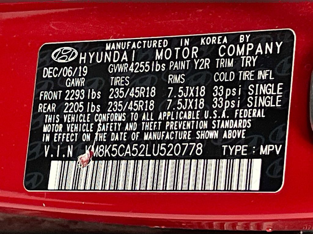 Used 2020 Pulse Red Hyundai Ultimate image 33