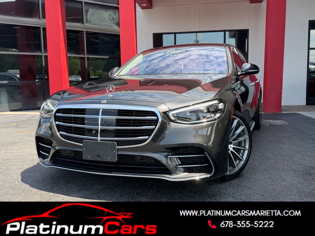 Gray 2021 Mercedes-Benz S-Class Sedan All-Wheel Drive 9-Speed Automatic