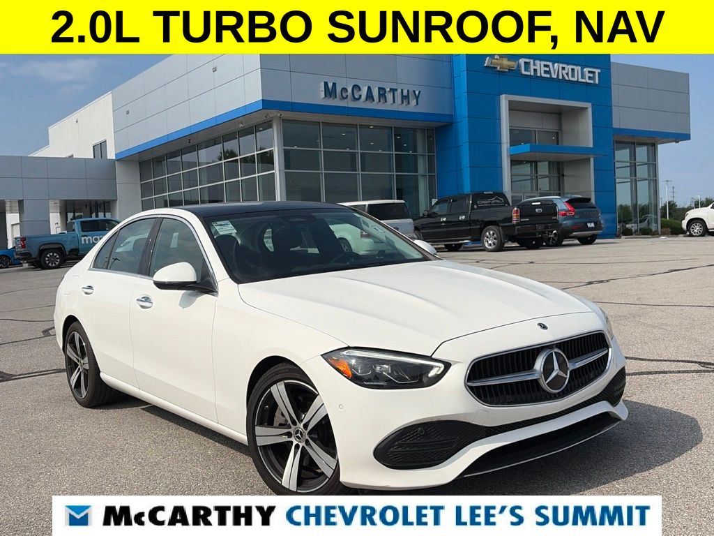 Polar White 2023 Mercedes-Benz C-Class Sedan All-Wheel Drive 9-Speed Automatic