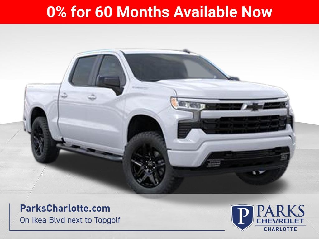 Summit White 2026 Chevrolet Silverado 1500 RST Crew Cab 4WD Pickup Truck Four-Wheel Drive 8-Speed Automatic