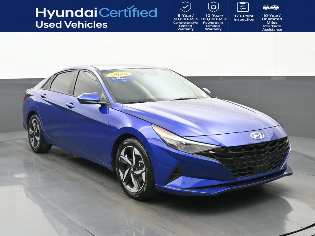 Intense Blue 2023 Hyundai Elantra Sedan Front-Wheel Drive Continuously Variable Transmission