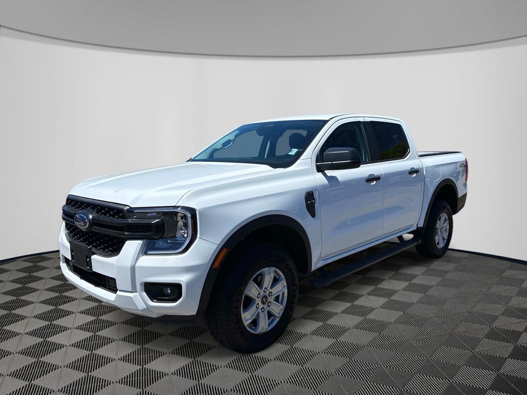 Oxford White 2025 Ford Ranger XL SuperCrew 4WD Pickup Truck Four-Wheel Drive Automatic