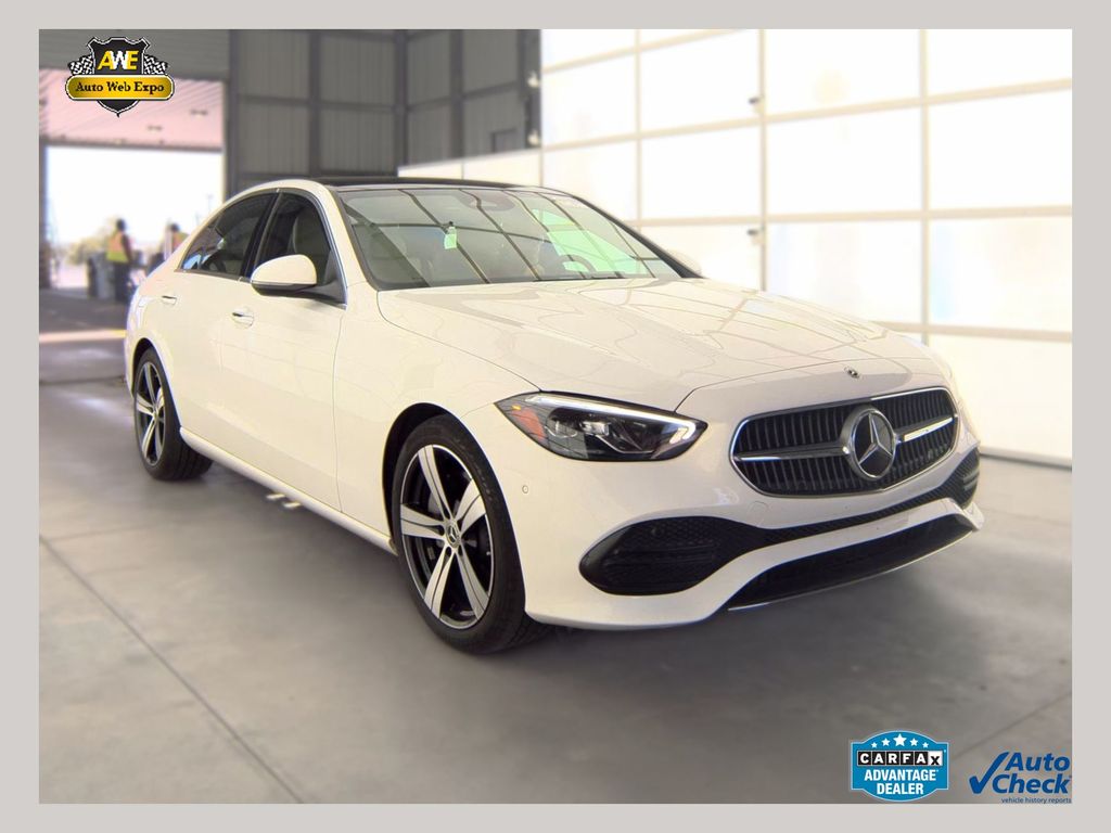 Polar White 2025 Mercedes-Benz C-Class Sedan All-Wheel Drive 9-Speed Automatic