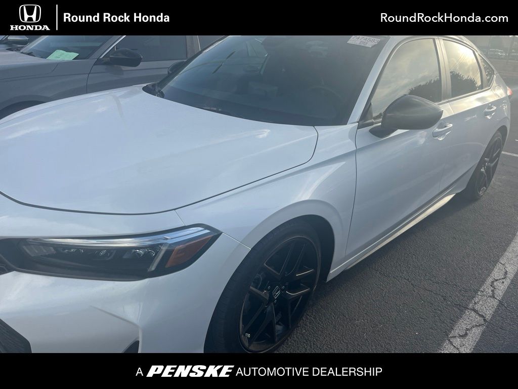 Platinum White Pearl 2025 Honda Civic Hatchback Hatchback Front-Wheel Drive Continuously Variable Transmission