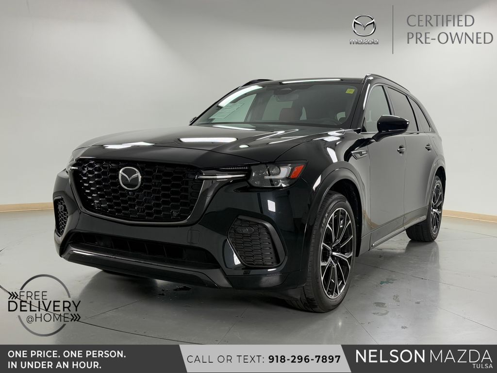 Jet Black Mica 2025 Mazda CX-70 3.3 Turbo S Premium AWD SUV / Crossover All-Wheel Drive 8-Speed Automatic