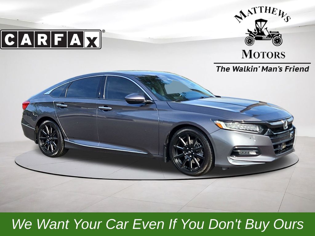 Gray 2018 Honda Accord 1.5T Touring FWD Sedan Front-Wheel Drive Continuously Variable Transmission