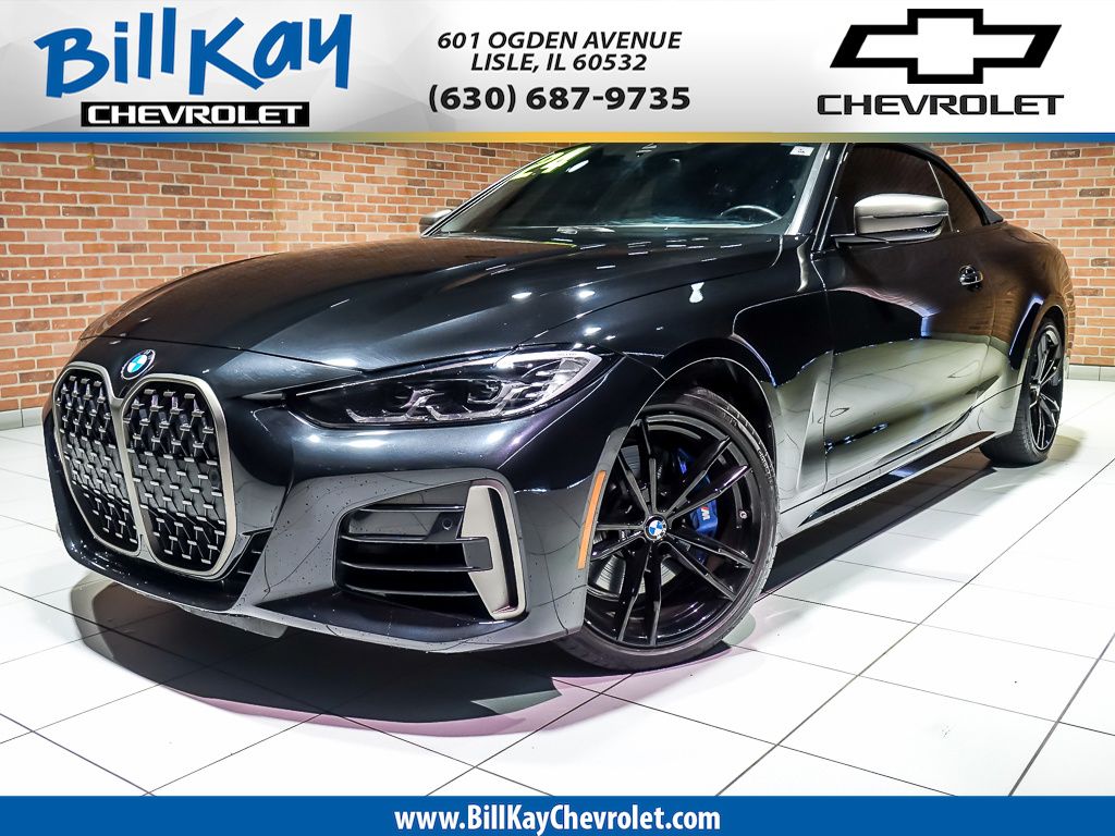 Black Sapphire Metallic 2024 BMW 4 Series Convertible All-Wheel Drive 8-Speed Automatic