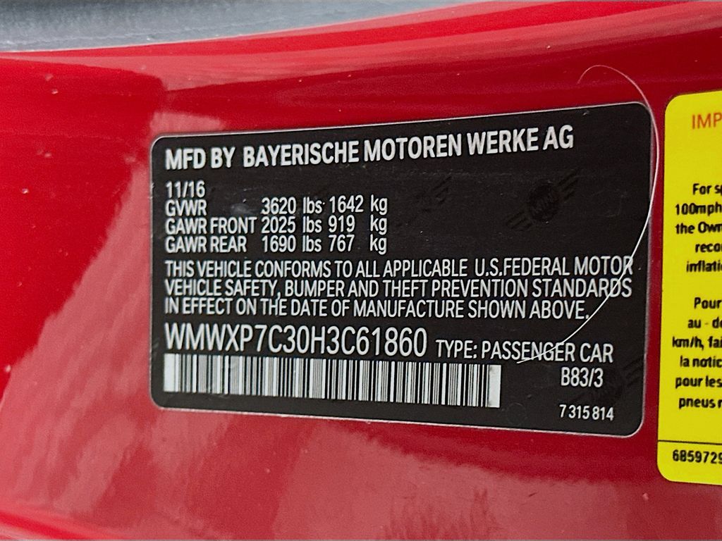 2017 MINI Cooper Base 30