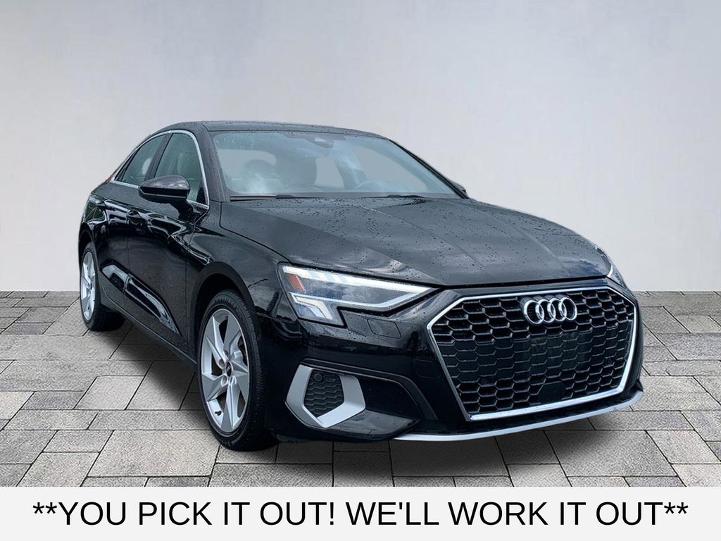 Brilliant Black 2024 Audi A3 Sedan Front-Wheel Drive 7-Speed Automatic