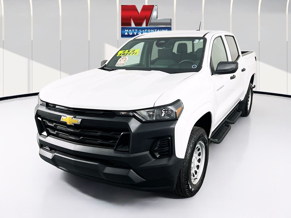 Summit White 2026 Chevrolet Colorado Work Truck Crew Cab 4WD Pickup Truck Four-Wheel Drive 8-Speed Automatic