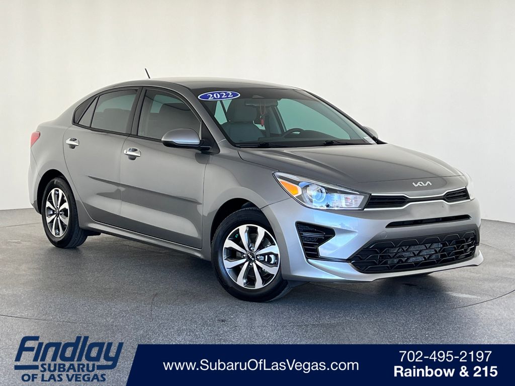 Steel Gray 2022 Kia Rio S FWD Sedan Front-Wheel Drive Continuously Variable Transmission