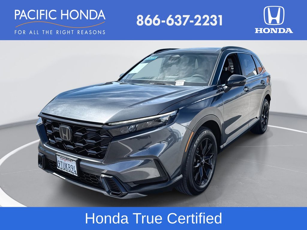 Meteorite Gray Metallic 2023 Honda CR-V Hybrid Sport AWD SUV / Crossover All-Wheel Drive Continuously Variable Transmission