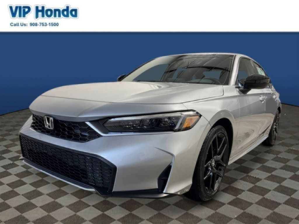 Silver Metallic 2026 Honda Civic Hybrid Sport Sedan FWD Sedan Front-Wheel Drive Continuously Variable Transmission
