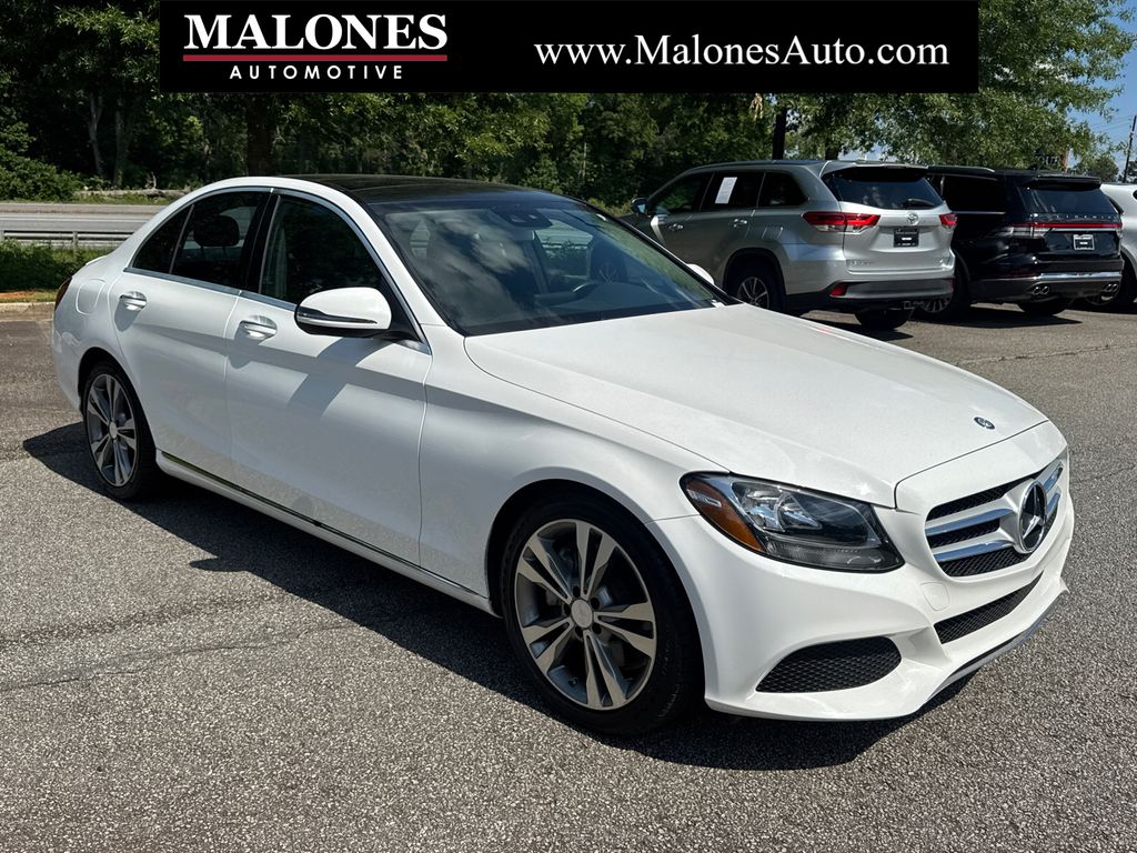 Polar White 2017 Mercedes-Benz C-Class Sedan Rear-Wheel Drive 7-Speed Automatic
