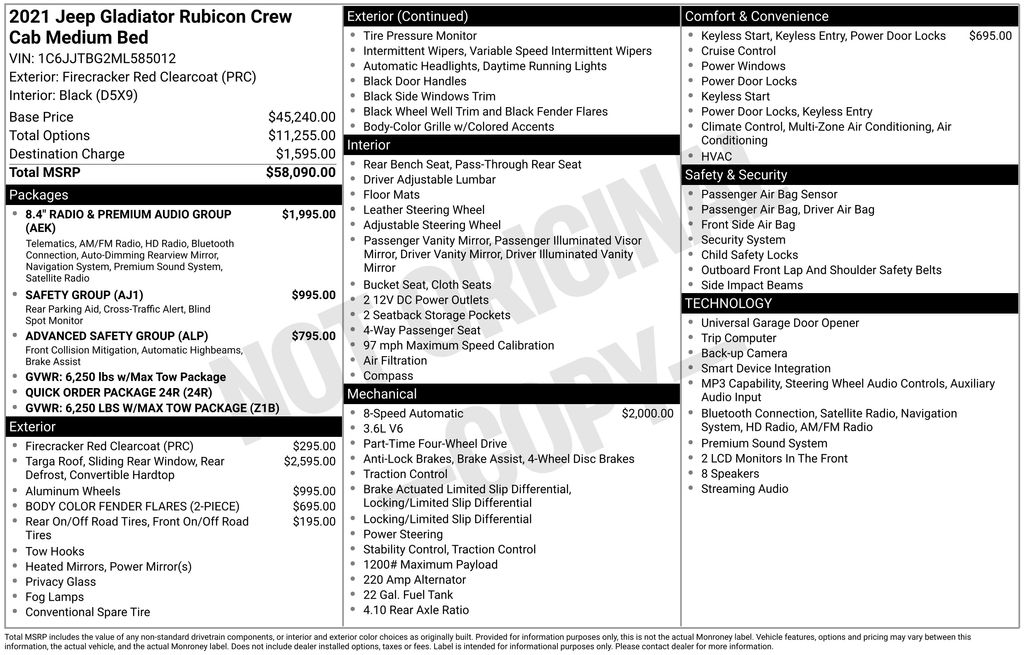 Certified Used 2021 Red Jeep Rubicon image 5