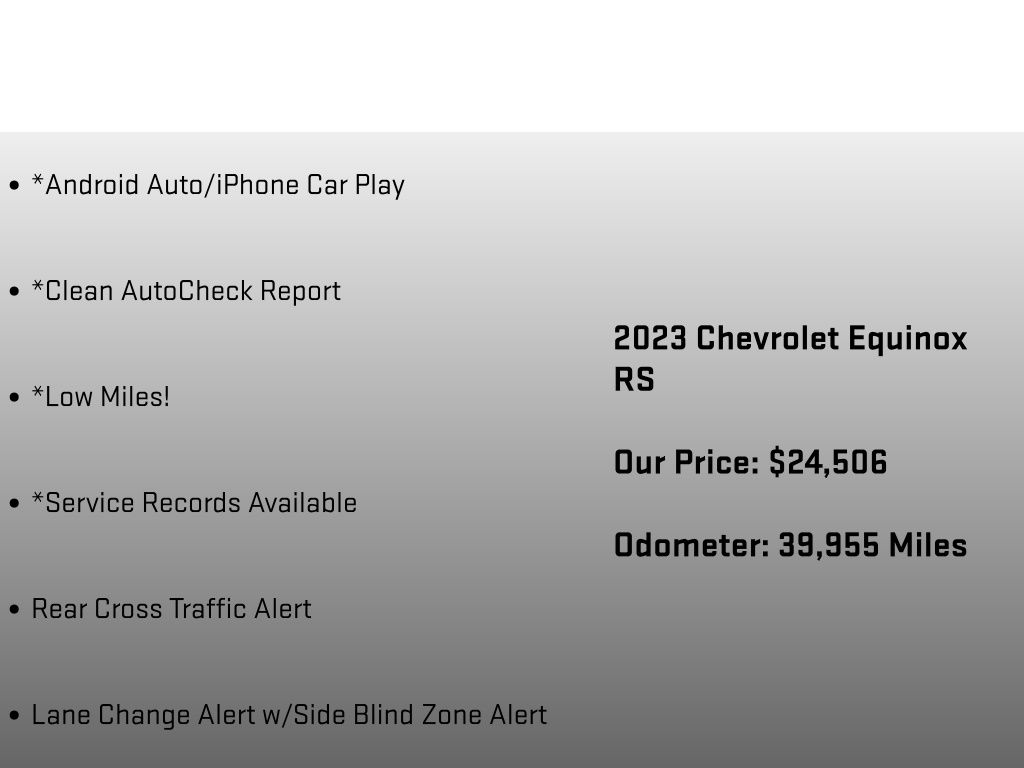 2023 Chevrolet Equinox RS White at John Sisson Motors