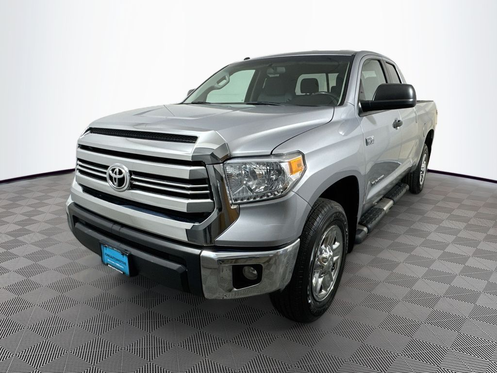Silver Sky Metallic 2017 Toyota Tundra SR5 Double Cab 5.7L 4WD Pickup Truck Four-Wheel Drive 6-Speed Automatic Overdrive