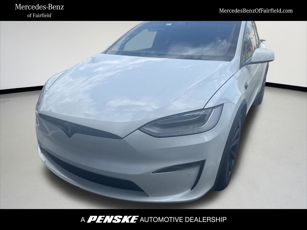 Pearl White Multi-Coat 2022 Tesla Model X Plaid AWD SUV / Crossover All-Wheel Drive 1-Speed Automatic