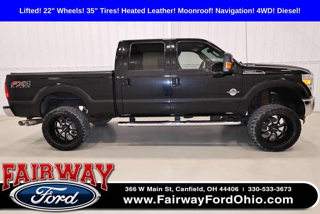 Tuxedo Black Metallic 2015 Ford F-250 Super Duty Lariat Crew Cab 4WD Pickup Truck Four-Wheel Drive 6-Speed Automatic Overdrive