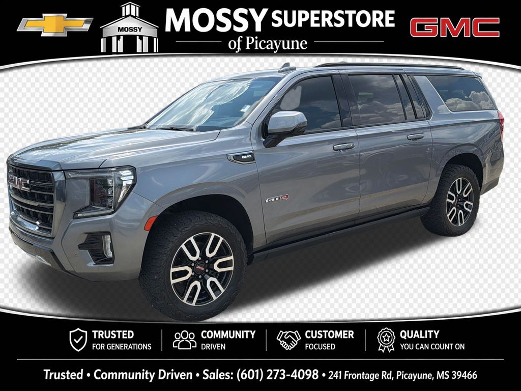 Gray (Satin Steel Metallic) 2022 GMC Yukon XL SUV / Crossover Four-Wheel Drive