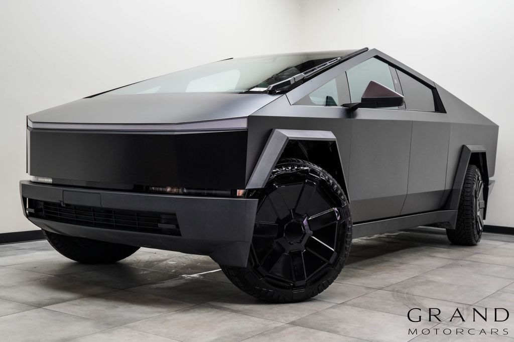 Silver 2024 Tesla Cybertruck Pickup Truck All-Wheel Drive 1-Speed Automatic