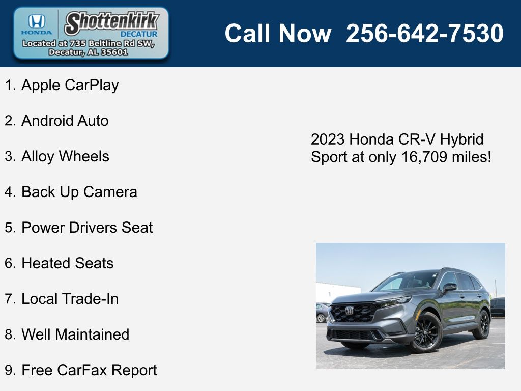 Used 2023 Honda CR-V Sport with VIN 2HKRS5H57PH716440 for sale in Decatur, AL