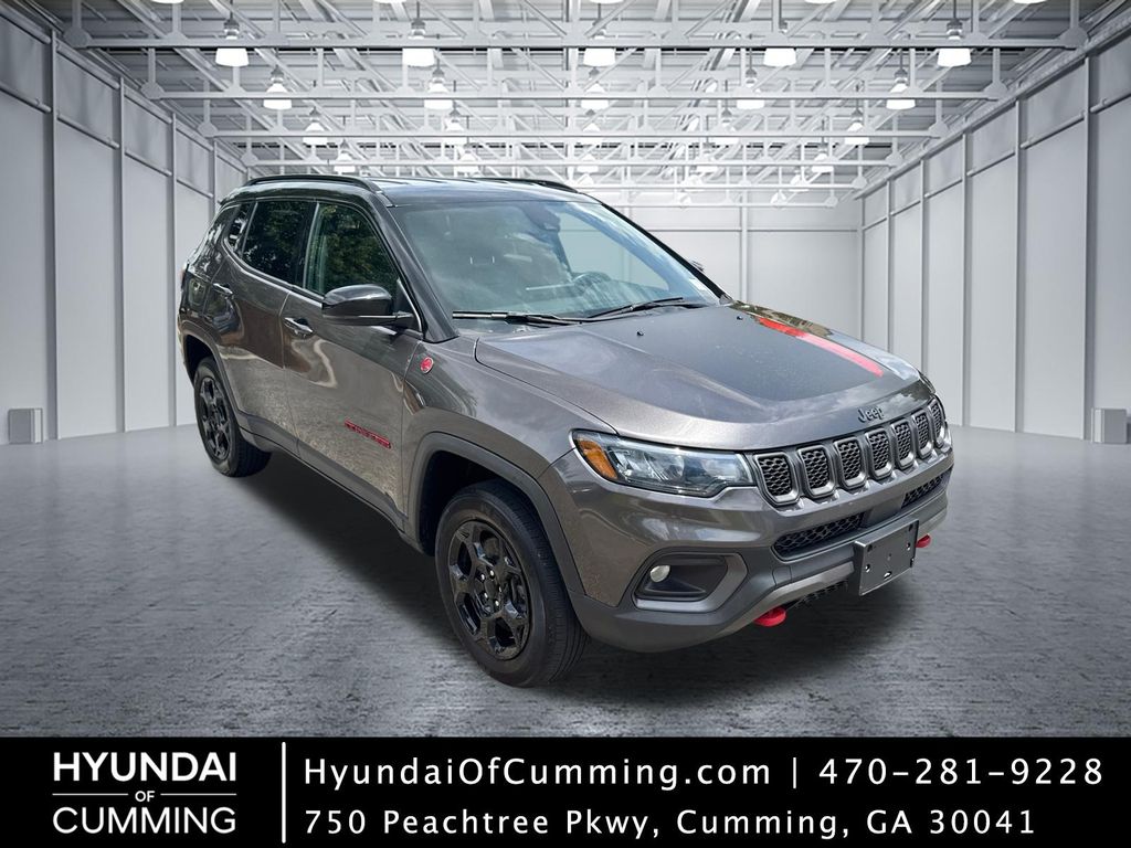Gray (Granite Crystal Metallic Clearcoat) 2023 Jeep Compass SUV / Crossover Four-Wheel Drive 8-Speed Automatic