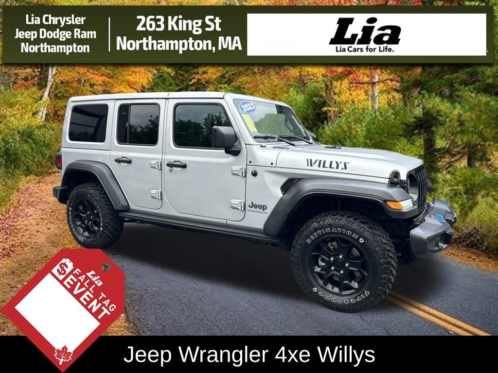 Silver Zynith Clearcoat 2023 Jeep Wrangler 4xe SUV / Crossover Four-Wheel Drive 8-Speed Automatic