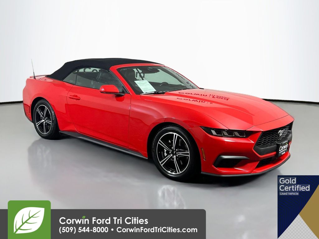 Rapid Red Metallic Tinted Clearcoat 2024 Ford Mustang EcoBoost Premium Convertible RWD Convertible Rear-Wheel Drive Automatic