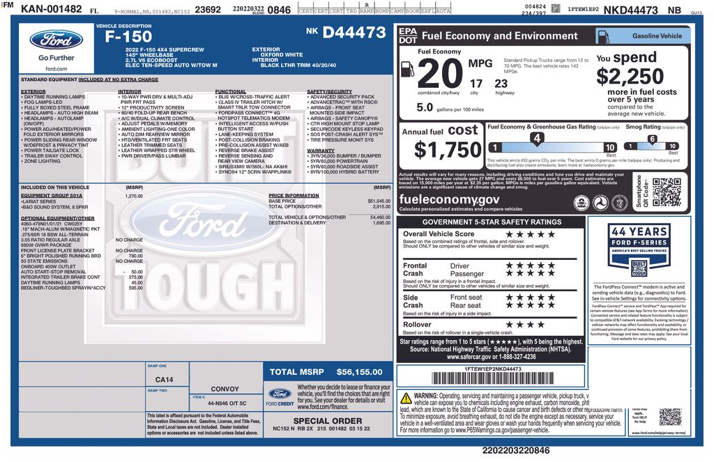 Used Car 2022 Ford F-150  Lariat For Sale Under $50,000 In Austin, Texas