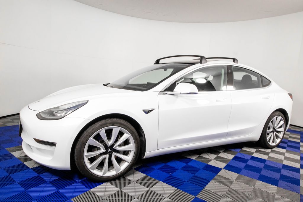 Pearl White Multi-Coat 2018 Tesla Model 3 Long Range AWD Sedan All-Wheel Drive 1-Speed Automatic