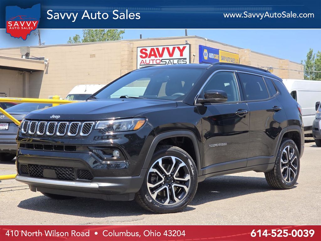 Diamond Black Crystal Pearlcoat 2023 Jeep Compass SUV / Crossover Four-Wheel Drive 8-Speed Automatic