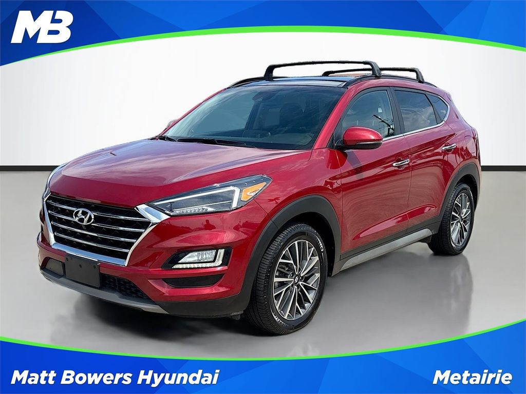 Red Crimson 2021 Hyundai Tucson Ultimate AWD SUV / Crossover All-Wheel Drive 6-Speed Automatic