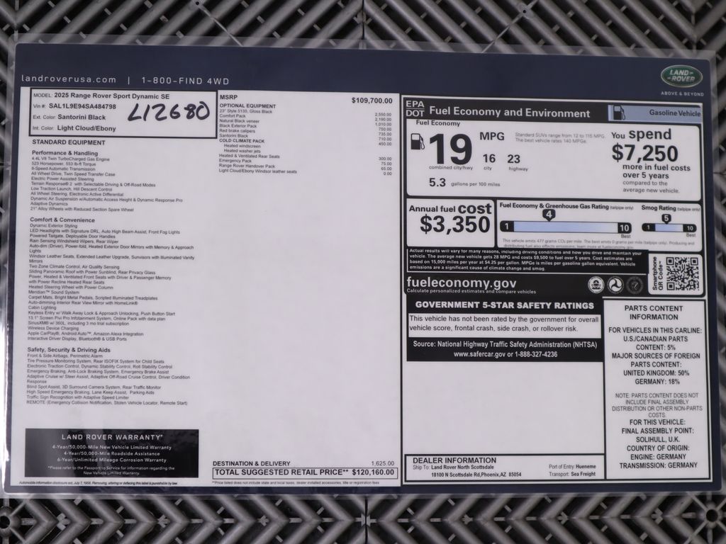 Thumbnail: 2025 Land Rover Range Rover Sport - 9