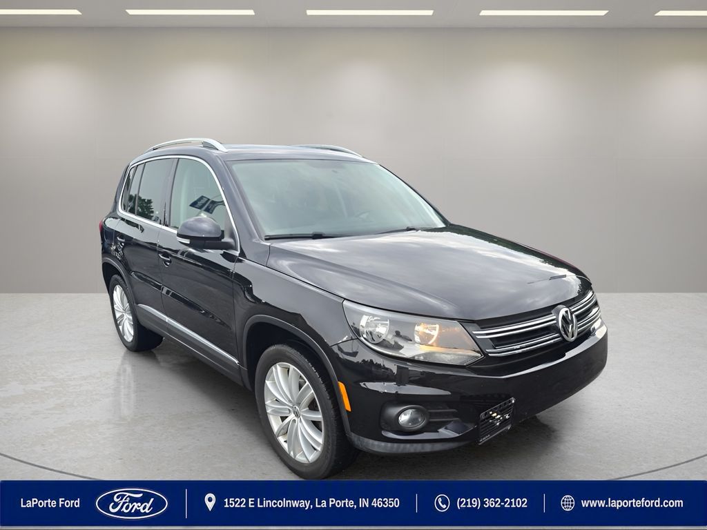 Deep Black Pearl 2015 Volkswagen Tiguan SUV / Crossover All-Wheel Drive 6-Speed Automatic