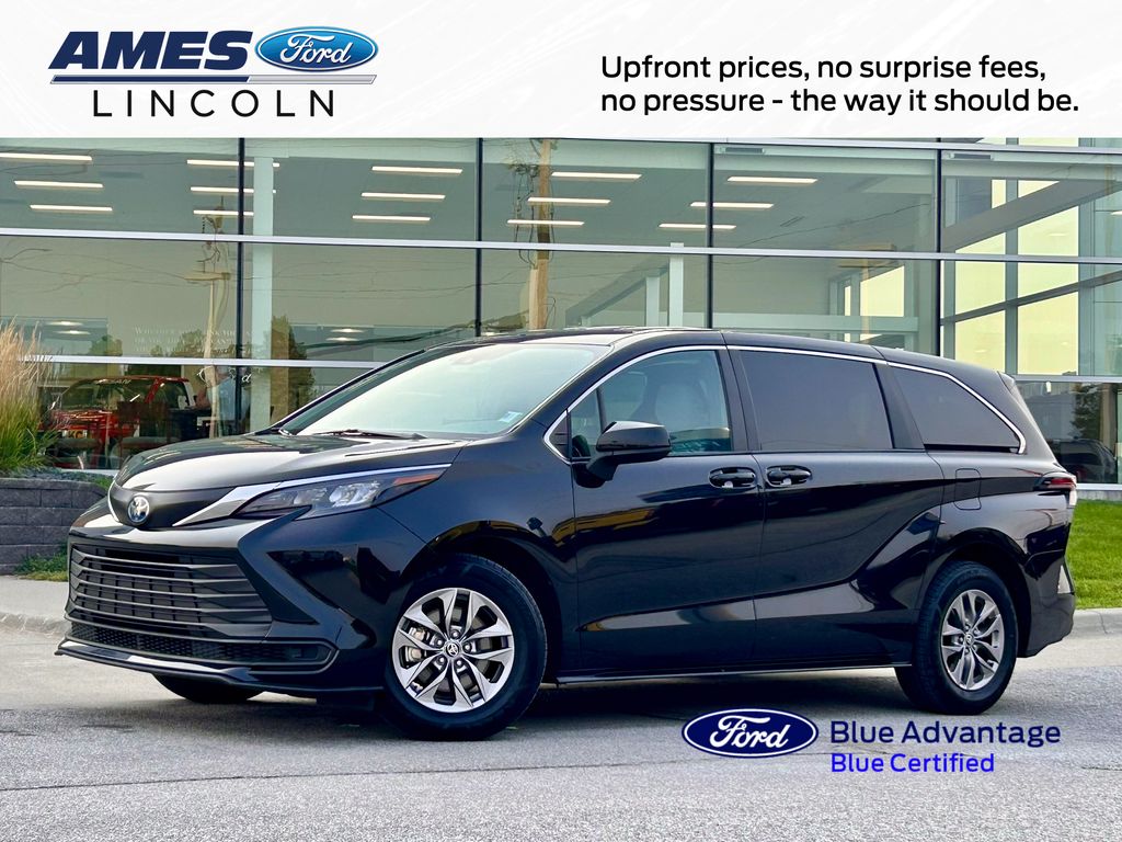 Midnight Black Metallic 2025 Toyota Sienna Minivan Front-Wheel Drive Continuously Variable Transmission