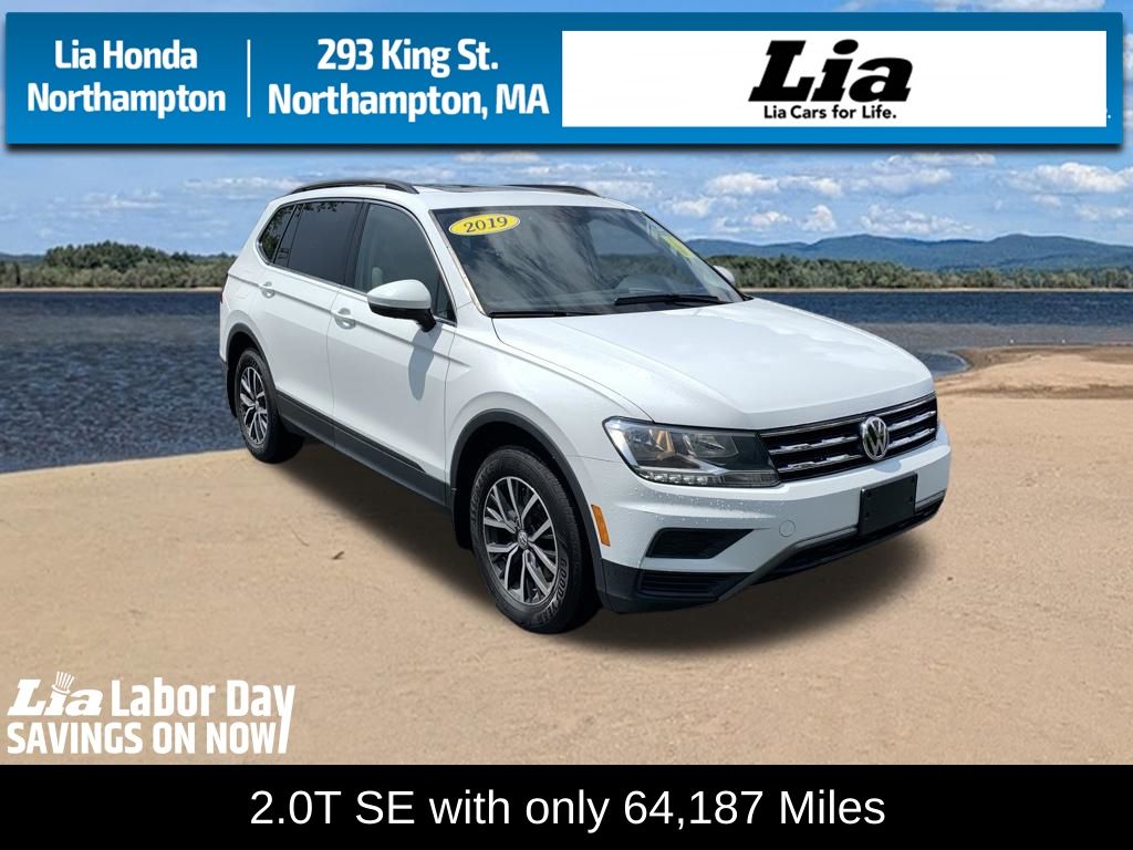 Pure White 2019 Volkswagen Tiguan SUV / Crossover All-Wheel Drive 8-Speed Automatic