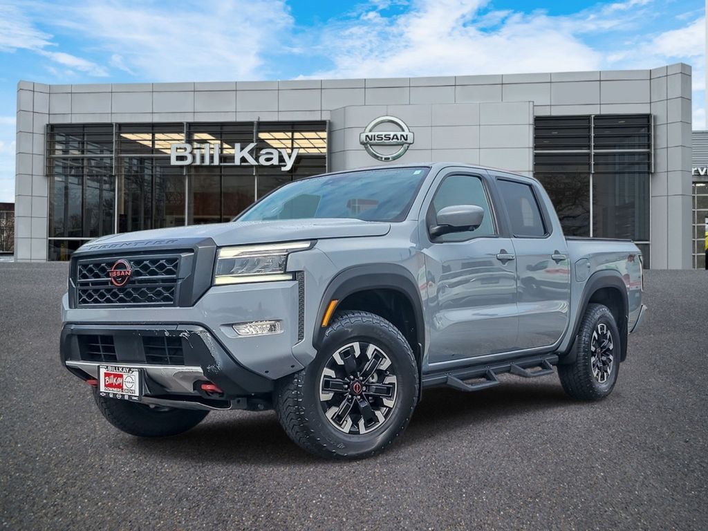Boulder Gray Pearl 2023 Nissan Frontier Pickup Truck Four-Wheel Drive 9-Speed Automatic