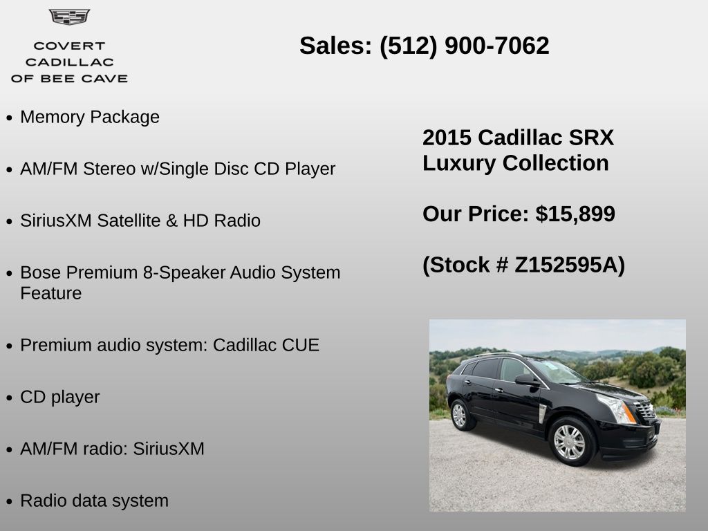 Used Car 2015 Cadillac Srx  Luxury For Sale Under $20,000 In Austin, Texas