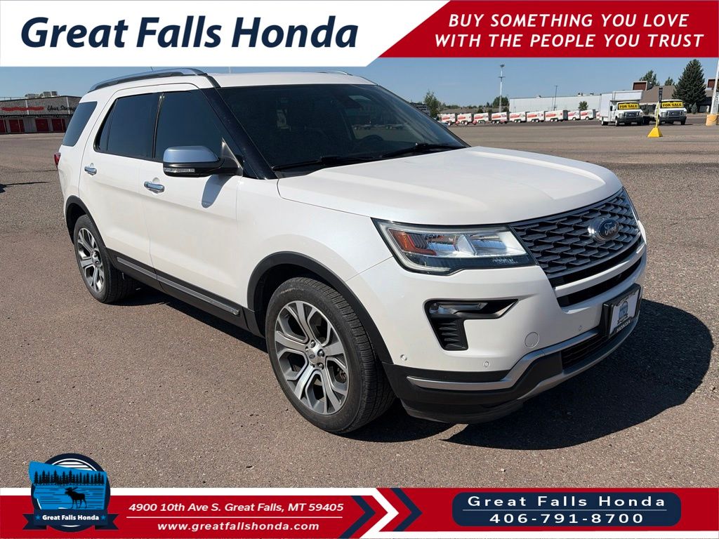 White Platinum Clearcoat Metallic 2019 Ford Explorer SUV / Crossover All-Wheel Drive 6-Speed Automatic