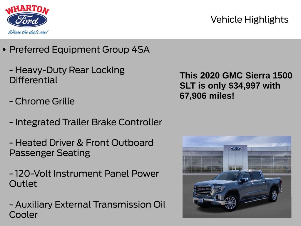 2020 GMC Sierra 1500 SLT Gray at Wharton Chevrolet GMC